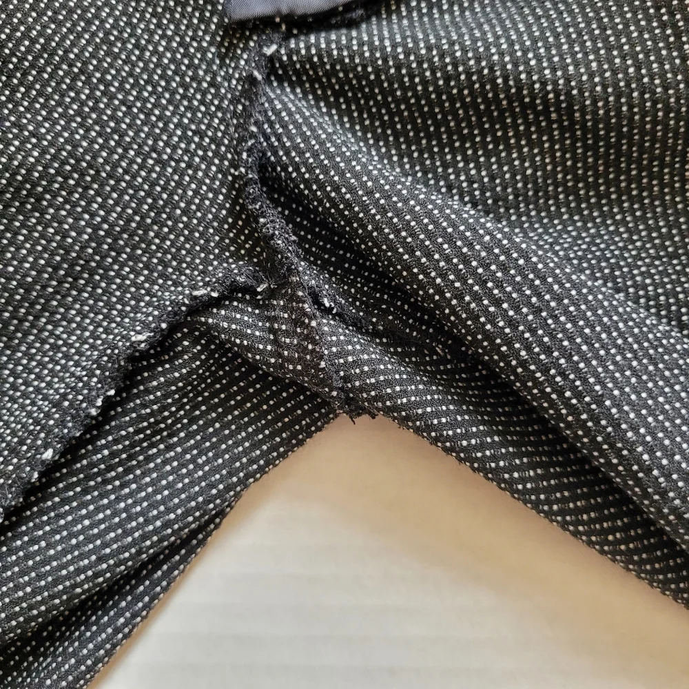 Zara pants black trousers white mini dots preppy office casual size 6 pockets - Picture 11 of 12